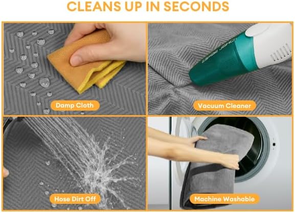 FUNNY FUZZY Dog Car Seat Cover for Back Seat, Back Seat Pet Cover for Dogs Waterproof, Scratchproof Dog Backseat Cover, Non-Slip Bench Car Seat Protector, Universal Fit Most Cars, SUVs, Trucks, Grey