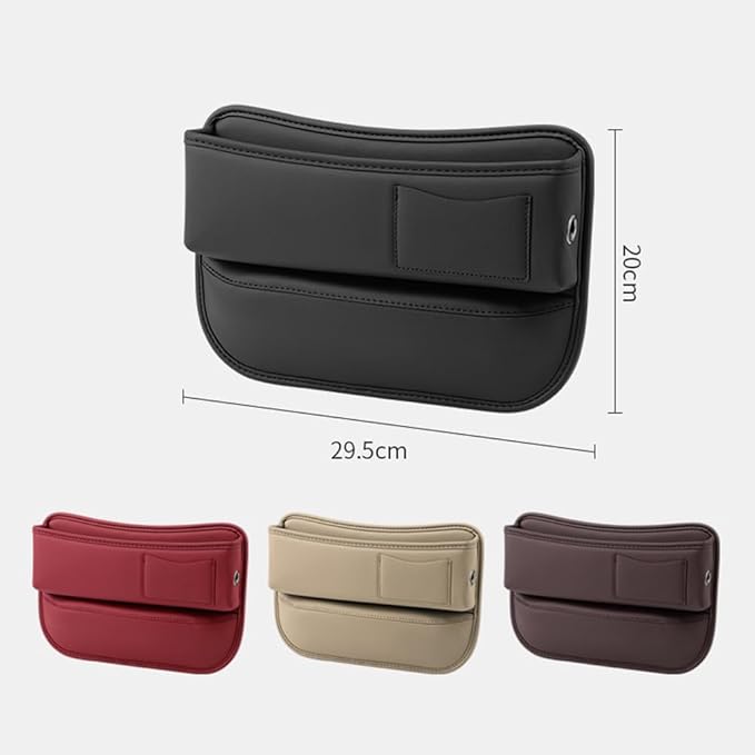 Universal Car Seat Gap Filler Organizer for Mazda MX-5 MX5 Miata Roadster (Type ND NC NB NB-FL NA) 1989-2024 Console Gap Bag Organiser Adjustable Front Seat Storage Box,Black, normal