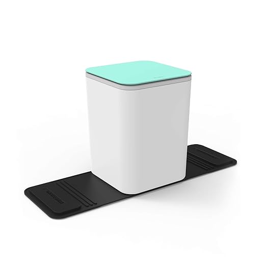 Mini Car Trash Can with Press Lid, Leakproof One-Piece Design, ABS Plastic Garbage Bin with Stainless Steel Spring for Auto Interior (White)