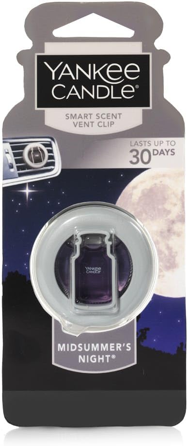 YANKEE CANDLE Car Air Freshener Vent Clip, Night Rider Scents, Smart Scent Odor Eliminator for Vehicles, Compact Clip-On Design with 30-Day Consistent Fragrance, (Variety Pack)