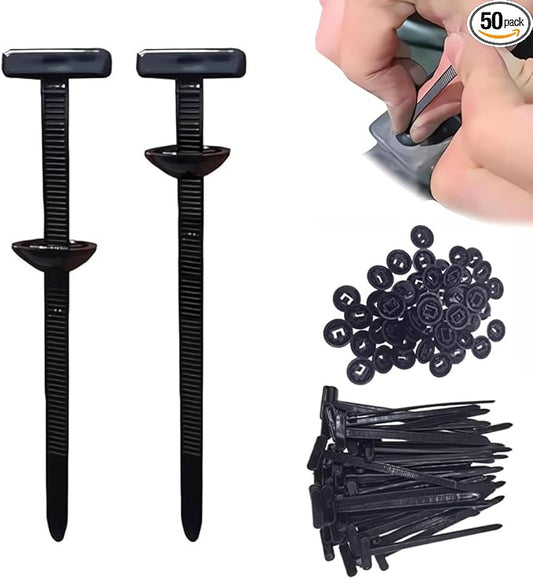 Nylon Universal Cable Tie Buckle, Heavy Duty Self-Locking Zip Ties, UV-Resistant Cable Tie for Car Daily Repair, Multipurpose Wire Organizer Clip Tool (50)