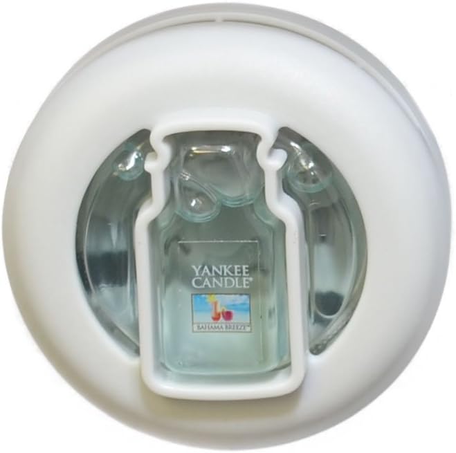 Yankee Candle Smart Scent Vent Clip, Bahama Breeze Tropical Fruit, Car Air Freshener Odor Neutralizer for Automotive Vents with Adjustable Fragrance Strength, 1 Count (Pack of 4)