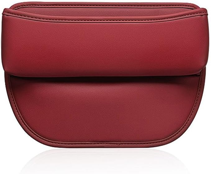 Car Seat Gap Storage Organizer for MINI Countryman One/Cooper/Cooper S Seat Side Gap Filler Leak Proof Storage Organizer Leather Console Side Pocket Storage Box,Red