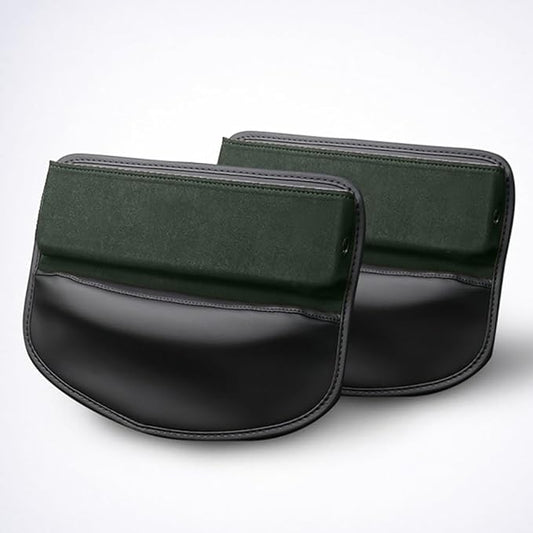 Car Seat Gap Organizer for Mazda MX-5 Miata 2010-2025 Convertible 2-Seater, Elegant Leather Storage Box with Cable Hole for Phones Essentials,2 Pieces-Green