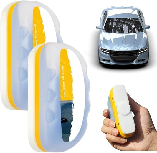 2025 Upgraded Automotive Oil Film Cleaning Brush, Windshield Cleaner, Glass Cleaner, Car Glass Oil Film Cleaner for Car Windows, Anti-Rain Fog Glass Cleaning Board (2)