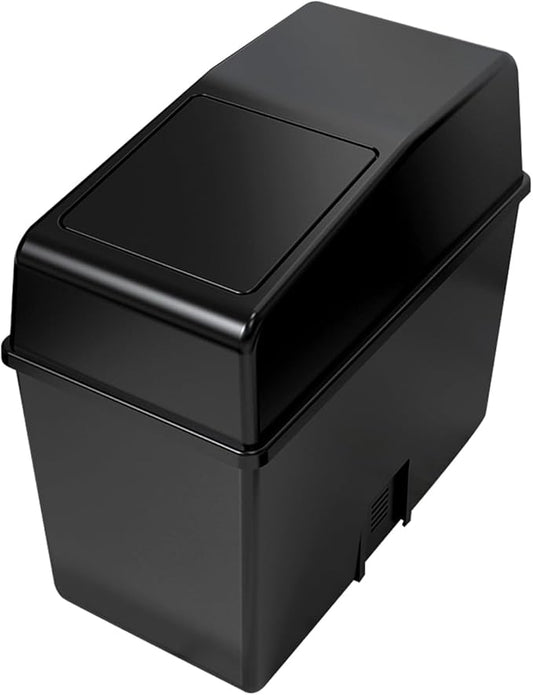 Car Mini Trash Can, Press-type Automatic Closing Car Organizer Box, Large-capacity Multifunctional Small Trash Container, Universal for Most Vehicles (Black)