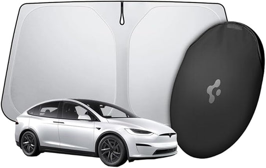 Spigen Triple-Coated Front Windshield Sunshade for All Tesla Model X (2015 to Current)