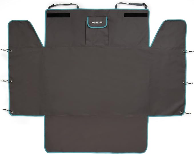Sherpa Water-Resistant Car Trunk & Cargo Area Protector Cover, Car & Travel Accessory - Non-Slip Backing, Easy Install, Storage Pocket, Adjustable Straps & Fasteners - Charcoal Gray, Cargo