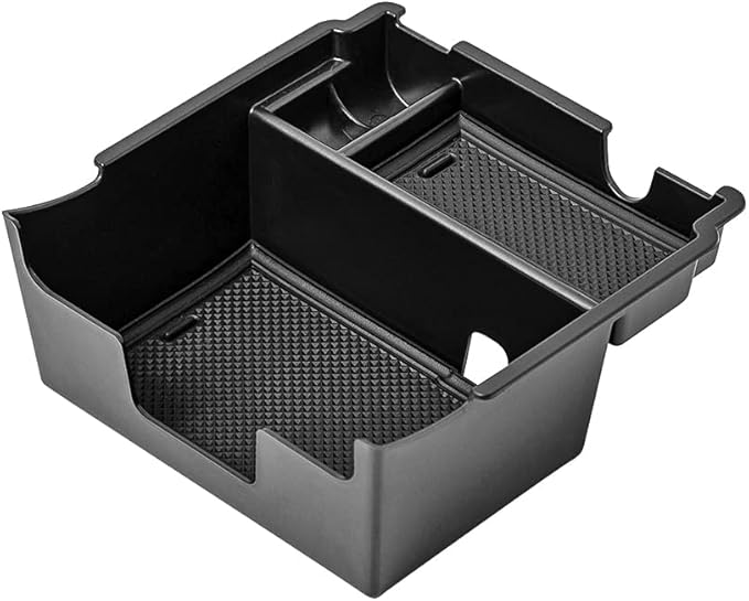 EDBETOS Center Console Organizer Tray Compatible with Subaru Crosstrek 2018-2022 2023 and fits Impreza 2017-2022 2023 Accessories Armrest Secondary Storage Box ABS (Black Trim)
