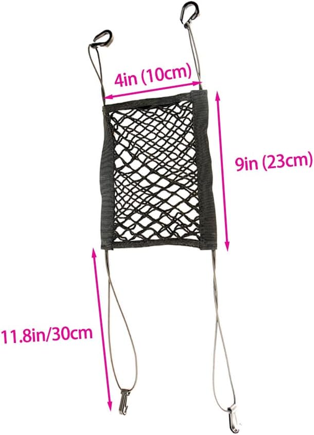 Dog Car Barrier Net - 4-Sides Elastic Mesh Divider, Driving Safety, Storage-Friendly, Compact Foldaway（Updated Dimensional Information）