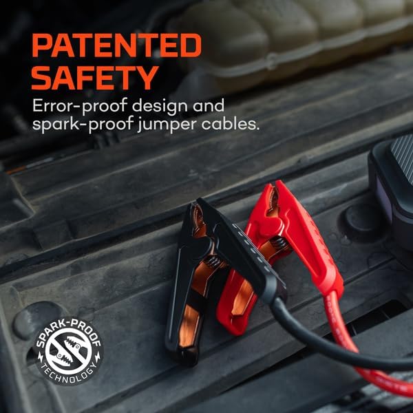 NEBO Assist 2000XP Jump Starter | 2000 Amps, 55.5Wh Power Supply, Multi-Device Charging, and Integrated Floodlight, USB Compatible, Portable Battery, Automotive, Emergency, Smark-Proof Safety