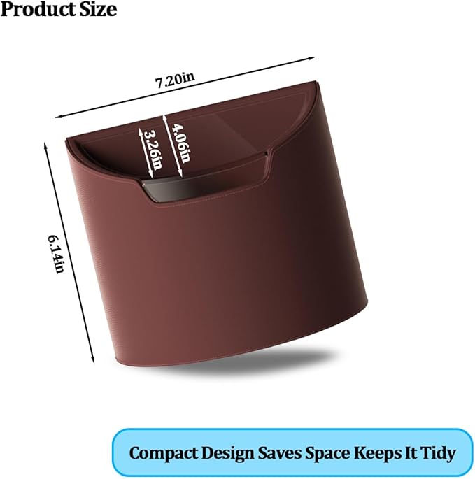Car Trash Can, Multipurpose Leakproof Hanging Vehicle Garbage Can with Removable Liner, Waterproof Automotive Interior Dustbin Garbage Container, Universal for SUV Van Truck (Wine Red)