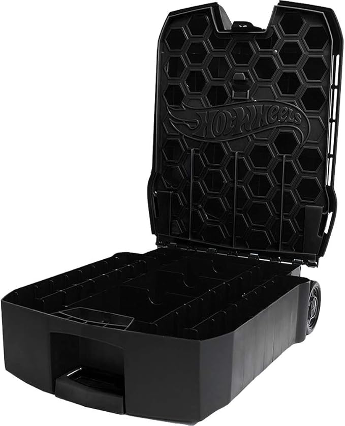 Hot Wheels 100-Car Storage Case – Large Capacity Organizer for 1:64 Die-Cast Vehicles with Handle and Latch, Durable Portable Carrying Case for Kids, Travel, and Toy Car Collectors