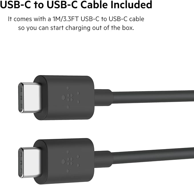 Belkin 37W Dual Port Fast Car Charger with 3.3ft USB-C Cable Included, USB-C 25W PPS Port and USB-A 12W Port for Galaxy S23, S23+, Ultra, Note20, iPhone 14, 13, 12, 11, Pro, Max, Mini and More