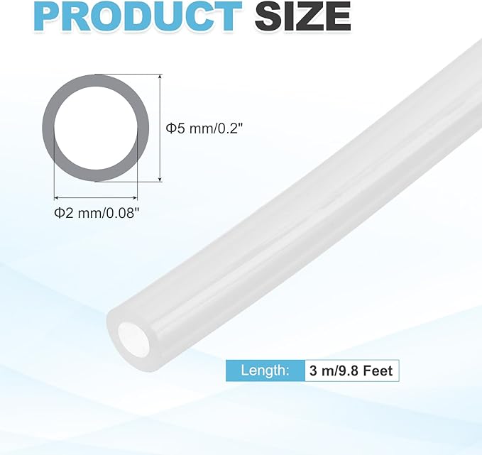MECCANIXITY 3 m Split Silicone Cable Sleeve Tubing, ID 2mm Clear Split Silicone Tube Cord Organizer Wire Shielding Sheathing Wrap for USB Charge Power Cord Audio Video Cable