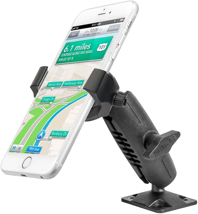 ARKON Mounts KNRM2XAMPS RoadVise Ultra Car Dash Console Wall or Flat Surface AMPS Drill Base Phone or Tablet Mount