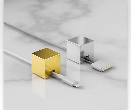 Golden Stainless Steel Cable Clips, Cord Organizer Cable Management, USB Cable Holder Wire,Wire Organizer for Desk, Wall, Car, Nightstand and Office Cable Management. (Golden)