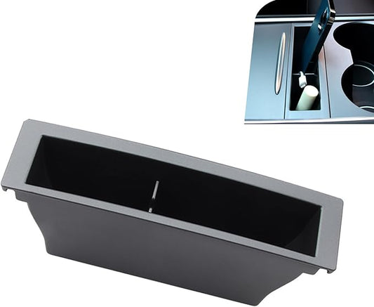 Model 3/Y Car Center Console Storage Box, Embedded Plastic Central Control Organizer Box for Phone, Data Cable & Glasses Car Inside Organizer