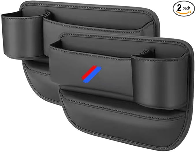 Generic 2 PCS Car Seat Gap Filler Organizer Compatible with BMW 1 2 3 4 5 6 7 Series X1 X2 X3 X4 X5 X6 X7 Accessories, Car Seat Crevice Storage Box