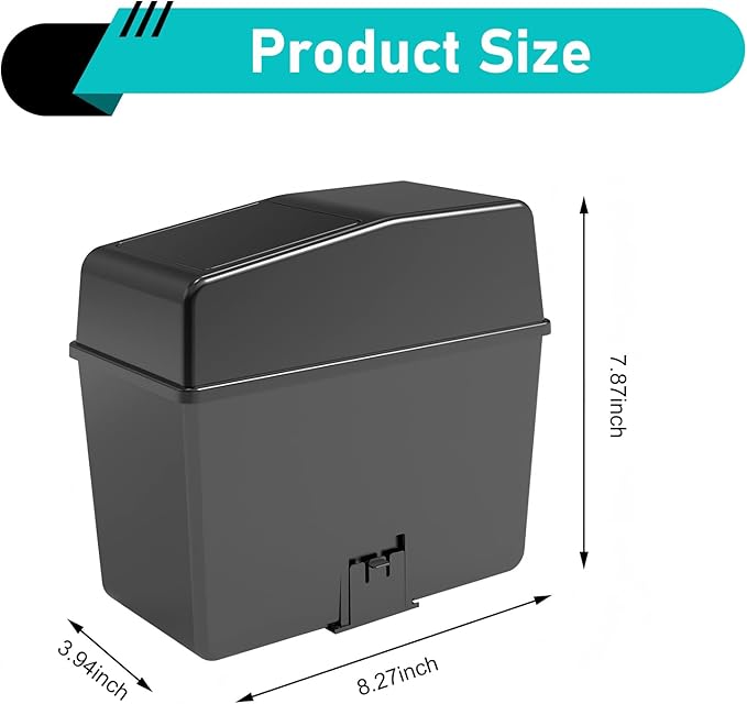 Car Mini Trash Can, Press-type Automatic Closing Car Organizer Box, Large-capacity Multifunctional Small Trash Container, Universal for Most Vehicles (Black)