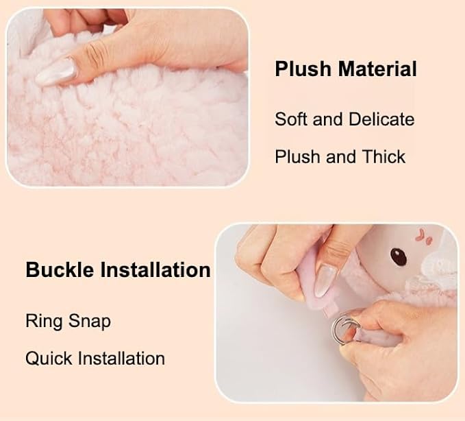 Car Tissue Holder Plush Animal Paper Towel Box Cute Rabbit Hanging Backseat Organizer for Cars Adorable Decorative Tissue Dispenser (Yellow Rabbit)