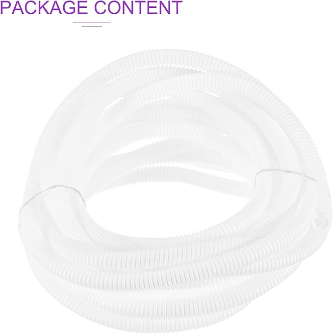 DMiotech 28ft Wire Loom Split Tubing 1/2 Inch(12.7 Mm) ID, Cord Protectors from Pet Flexible Conduit Cable Management for Office, Home, Garden, White