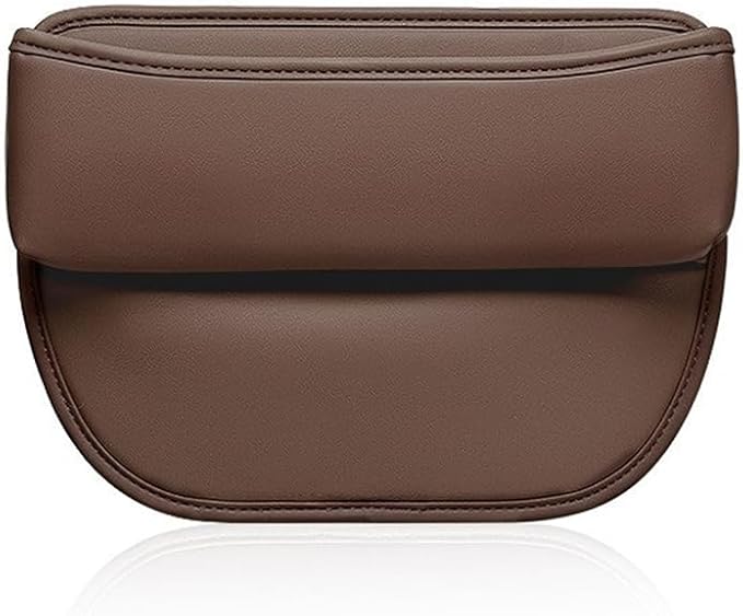 Car Seat Gap Storage Organizer for MINI Countryman One/Cooper/Cooper S Seat Side Gap Filler Leak Proof Storage Organizer Leather Console Side Pocket Storage Box,Brown