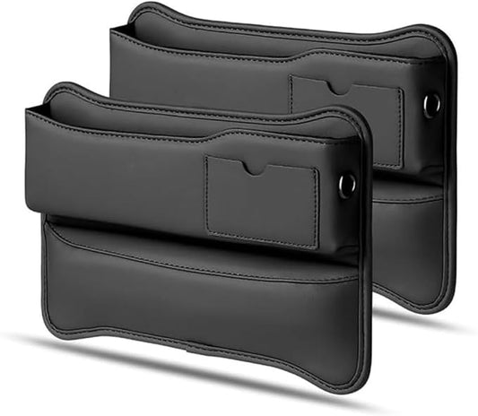 Car Seat Gap Filler Organizer for Mazda CX-5 1. Generation (KE) 2011-2023 2024, 2 Pcs PU Leather Front Seat Storage Box Console Side Pocket Organizer for Phone Glasses Key,B/Black