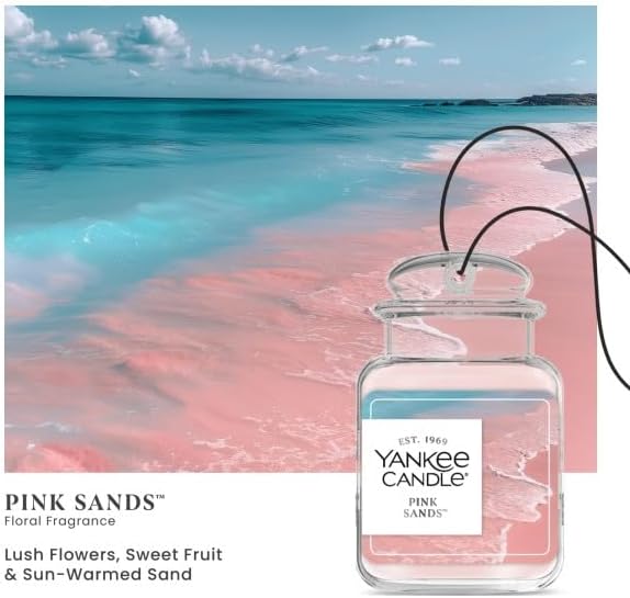 Yankee Candle Car Jar, Pink Sand (Pack of 3)