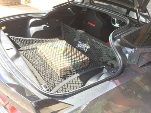 EACCESSORIES EA(Qty.3)Trunk Organizer Cargo Net for CHEVROLET C7 CORVETTE 2014-2019 – Floor + Envelope Style Cargo Nets for Coupe - Premium Mesh Car Trunk Organizer - Compatible with CHEVY C7 CORVETTE