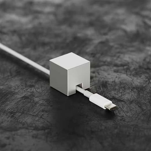 Silvery Stainless Steel Cable Clips, Cord Organizer Cable Management, USB Cable Holder Wire,Wire Organizer for Desk, Wall, Car, Nightstand and Office Cable Management. (Frosted Silver)