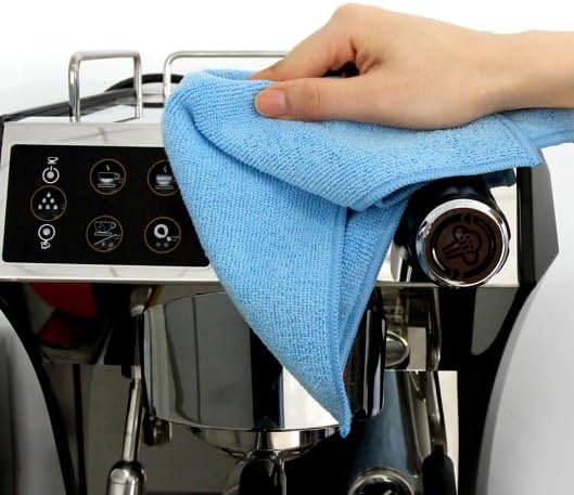 Tricol Clean Professional Microfiber Cleaning Cloth 12 Value Pack 12 x 12 inch (Commerical Grade, Extra Thick, Extra Absorbant, Dry Fast, Lint Free, 300GSM) (Blue, White, Orange, Red)