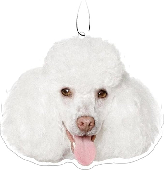Spoontiques Poodle Air Freshener (3pk) - Dog Themed Car Interior Accessories & Essentials - Hanging Deodorizer, Long-Lasting Fragrance (New Car Scent)