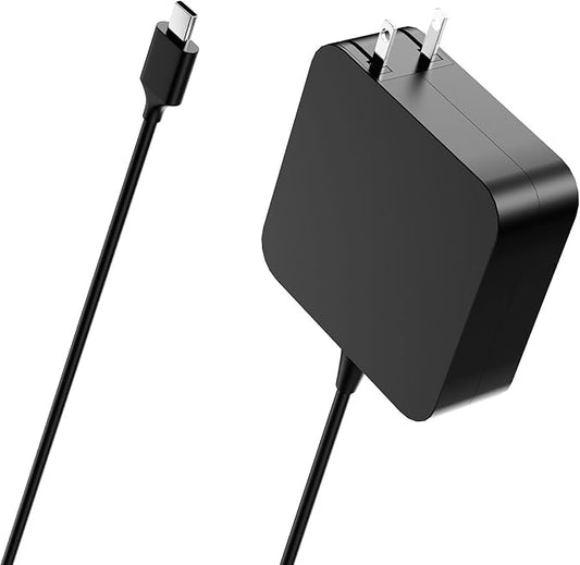 65W USB C Charger Compatible with Noco Boost X GBX45 GBX55 GBX75 GBX155, Air AX65 & Max GB250 GB251 GB500, Fast Charging Jump Starter Power Supply, Foldable and Portable Adapter for Laptop and Phone