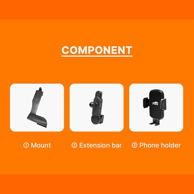 FICS Car Phone Holder for Hyundai Palisade 2023, 2024, 2025 – Custom-Fit Mount for Seamless Display Integration, Interior Accessories for Navigation Use, Stable Driving View