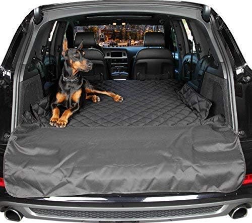 4Knines SUV Cargo Liner for Dogs – Dog Trunk Cover – Heavy-Duty, Waterproof Pet Seat Protector – Durable Cargo Liners for Dogs – USA-Based Company - Large (Black)