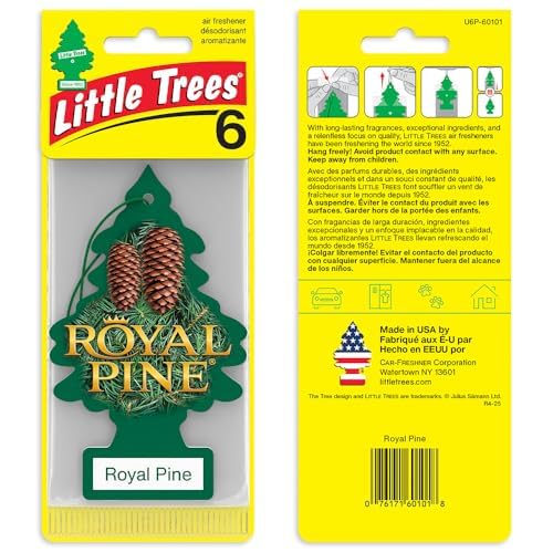 LITTLE TREES Car Air Freshener | Hanging Tree Provides Long Lasting Scent for Auto and Home | Royal Pine, 24 Air Fresheners