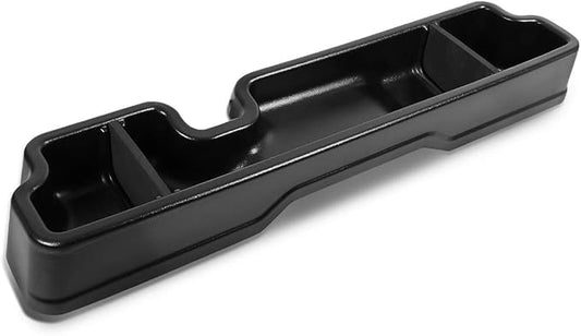Auto Dynasty Rear Under Seat Tool Cargo Storage Box Organizer Tray Compatible with 2004-2008 Ford F150 Super Crew Cab, Glossy Black