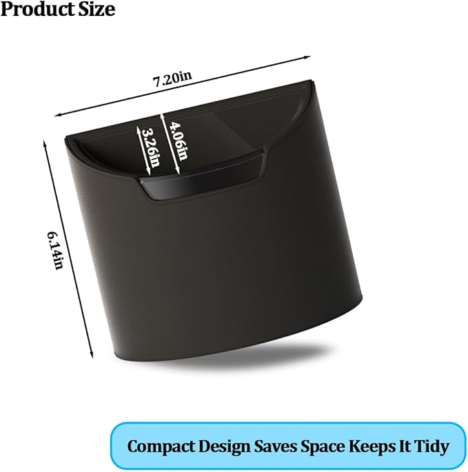 Car Trash Can, Multipurpose Leakproof Hanging Vehicle Garbage Can with Removable Liner, Waterproof Automotive Interior Dustbin Garbage Container, Universal for SUV Van Truck (Brown)