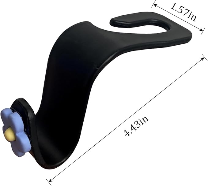 BESULEN Car Seat Headrest Hook, 4PCS Vehicle Seatback Organizer Hanger, Auto Seat Back Storage Hook for Grocery Bag Purse Handbag Umbrella, Universal Interior Accessories for Most Cars (Blue)