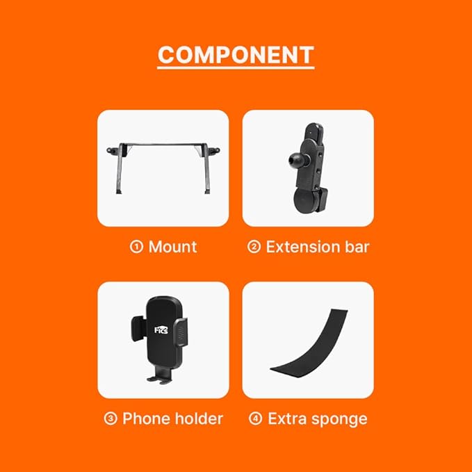 FICS Phone Holder Compatible with Toyota RAV4 (RAV4 19~24) of 8" Monitor