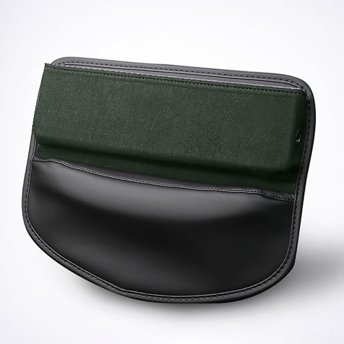 Car Seat Gap Organizer for Mazda MX-5 Miata 2010-2025 Convertible 2-Seater, Elegant Leather Storage Box with Cable Hole for Phones Essentials,1 Piece-Green