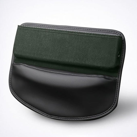 Car Seat Gap Organizer for Mazda MX-5 Miata 2010-2025 Convertible 2-Seater, Elegant Leather Storage Box with Cable Hole for Phones Essentials,1 Piece-Green