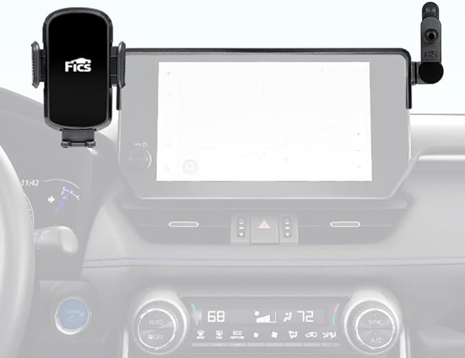 FICS Car Phone Holder for Toyota RAV4 2023 2024 2025 – Compatible Only with 10.5" JBL Screen – Custom-Fit Mount for Seamless Integration, Interior Accessories for Navigation Use