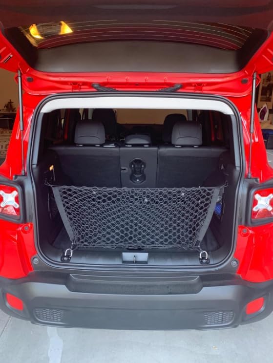 Envelope + Floor Style Trunk Organizer Cargo Nets for Jeep Patriot 2007-2017 – for SUV - Premium Mesh Elastic Car Trunk Organizer Vehicle Carrier Storage –Compatible with Jeep Patriot