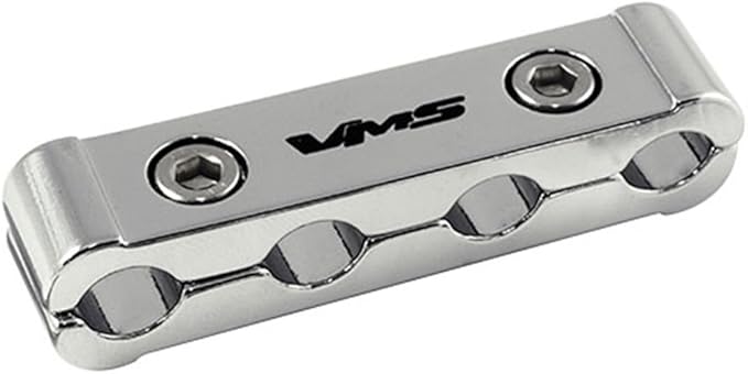 VMS RACING 3pc piece CHROME Billet Aluminum Spark Plug Cables WIRE SEPARATORS Dividers Organizers Holders Kit Set Compatible with V4 V6 V8 Engine 8mm 9mm 10mm wires