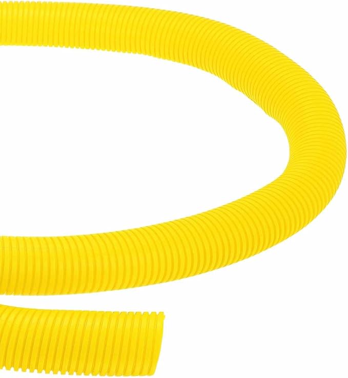 DMiotech 6.6ft Wire Loom Split Tubing 2 Inch(50.8mm) ID, Cord Protectors from Pet Flexible Conduit Cable Management for Office Home Garden, Yellow