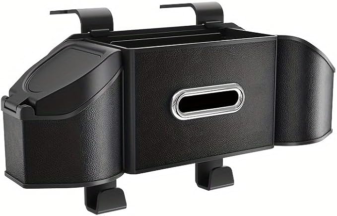 Car multifunctional storage box Auto Back Seat Organizer with Drink Cup Holder - Tissue Box and Storage Box Hook - Multi-Functional Storage - Great for Kids and Travel