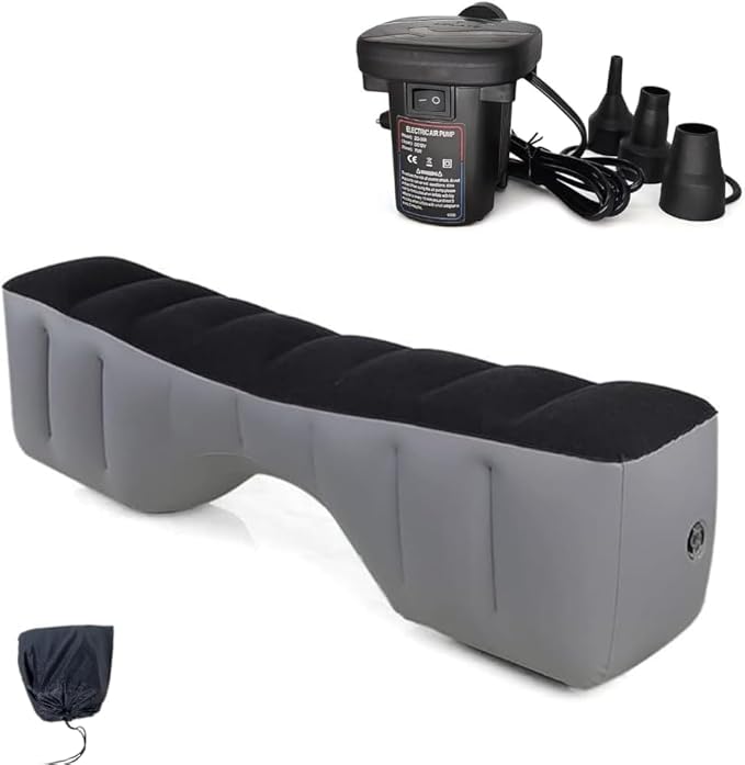 Inflatable Car Air Mattress Back Seat Bed with Air Pump, Universal Back Seat Gap Filler Pad Extender for SUV Camping Sleeping Travel Rest