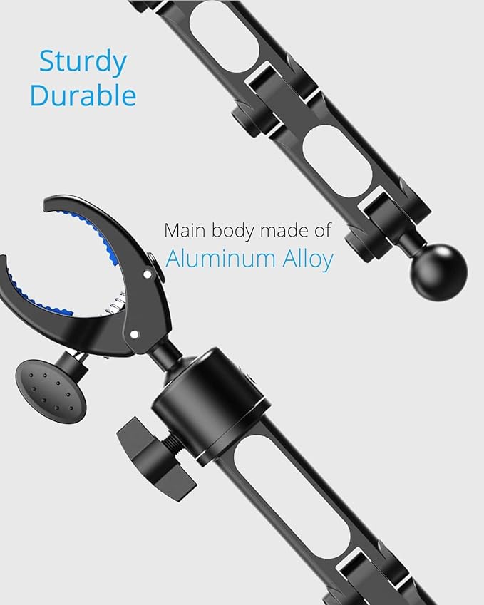 Quyee Magnetic Phone Holder for Your Car, for Magsafe Rear View Mirror Phone Holder - Aluminum Alloy Mount Multi-Angle Adjustment Rotatable and Retractable Compatible with All iPhone and Android